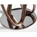 ANGEL CERDA Mesa comedor redonda cristal templado y nogal 130x130 ANGEL CERDA Mesa comedor redonda cristal templado y nogal 130x130 Nogal