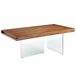 ANGEL CERDA Mesa comedor rectangular nogal y cristal templado 200x100 ANGEL CERDA Mesa comedor rectangular nogal y cristal templado 200x100 Nogal