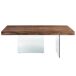 ANGEL CERDA Mesa comedor rectangular nogal y cristal templado 200x100 ANGEL CERDA Mesa comedor rectangular nogal y cristal templado 200x100 Nogal