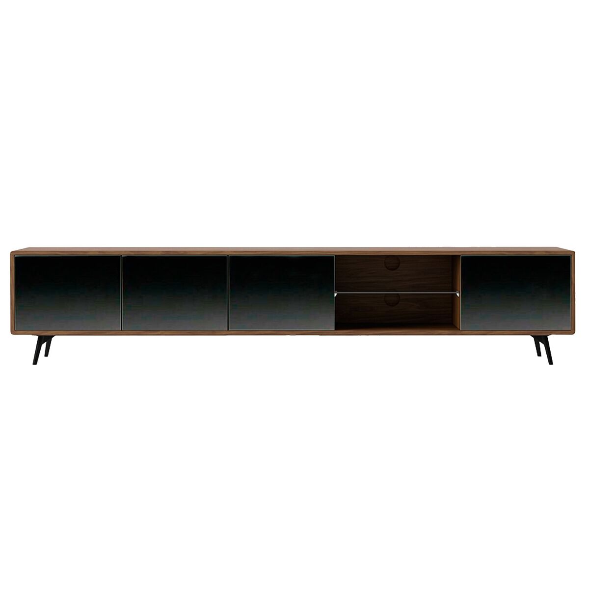 Angel cerda mueble tv cristal y acero