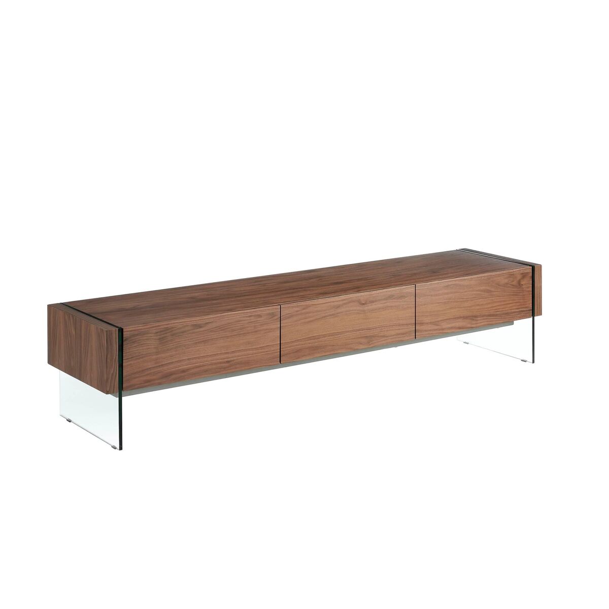 ANGEL CERDA Mueble TV nogal y cristal templado 188