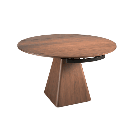 ANGEL CERDA Mesa de jantar extensÃvel redonda nogueira ANGEL CERDA Mesa de jantar extensÃvel redonda nogueira