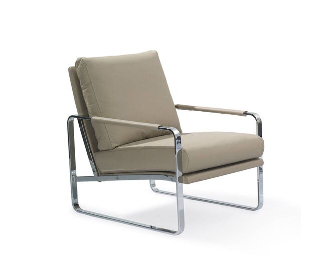 Sillón tapizado polipiel crema modelo 5046 angel cerdá