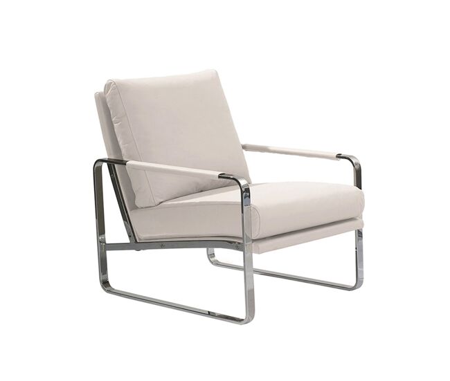 Sillón tapizado polipiel blanco modelo 5026 angel cerdá