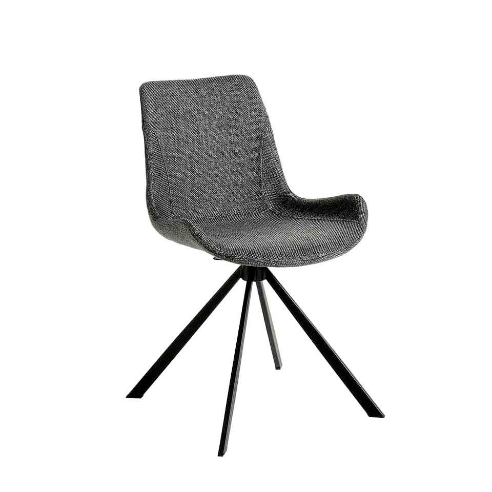 ANGEL CERDA Silla giratoria tela gris oscuro