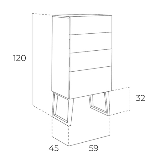 ANGEL CERDA Chiffonier nogueira ANGEL CERDA Chiffonier nogueira