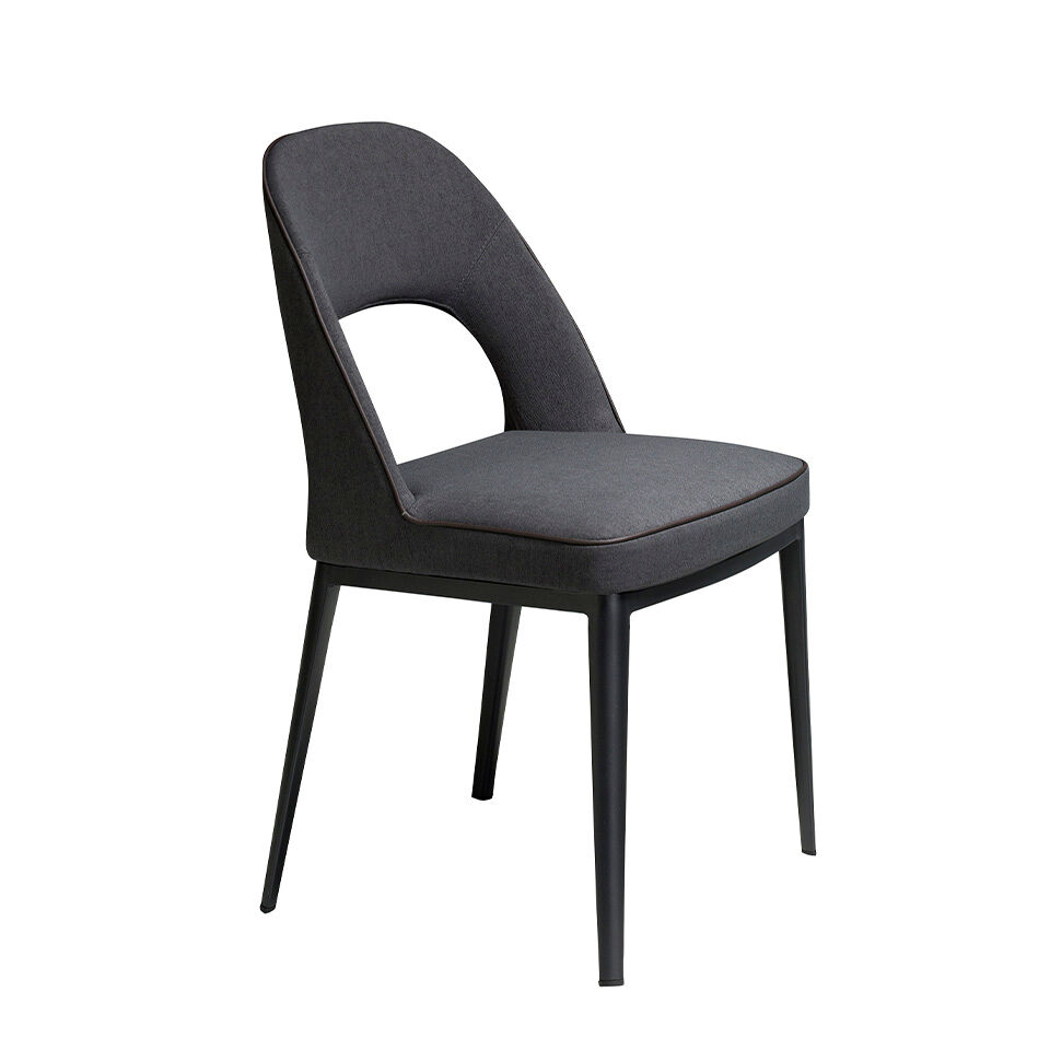 ANGEL CERDA Silla tela gris oscuro