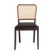 ANGEL CERDA Silla rattan y polipiel negro ANGEL CERDA Silla rattan y polipiel negro Nogal