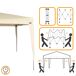 Cenador plegable Aktive 300x300 Cenador plegable Aktive 300x300 Crema
