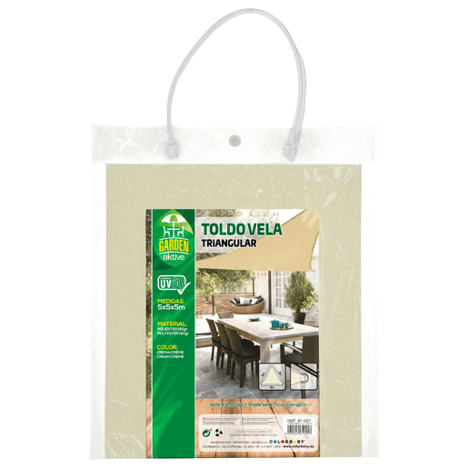 Toldo de sombra triangular aktive garden amarelo claro Toldo de sombra triangular aktive garden amarelo claro