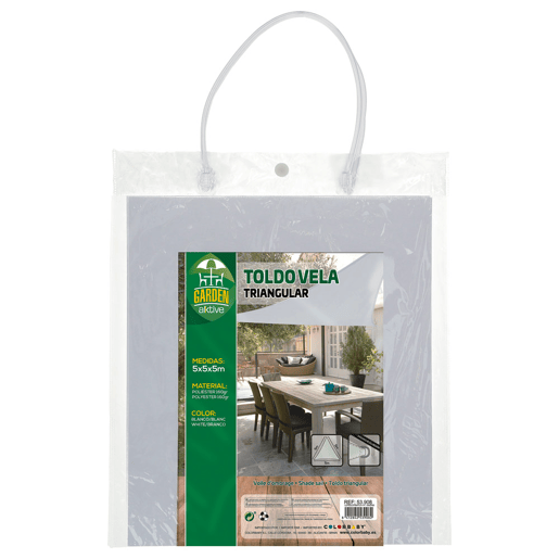 Toldo poliéster triangular aktive garden branco