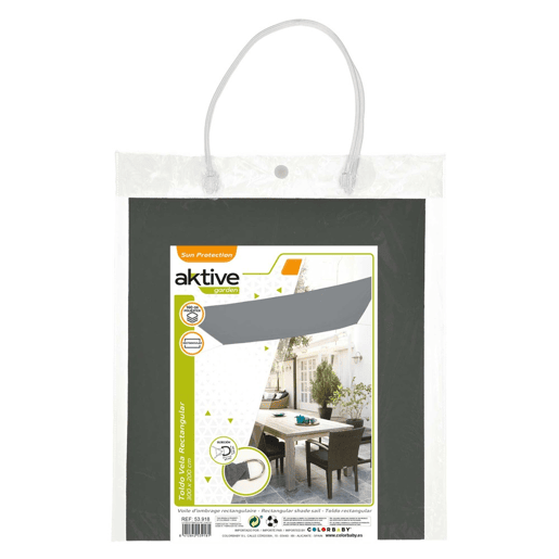 Toldo de sombra rectangular Aktive Garden cinzento antracite Toldo de sombra rectangular Aktive Garden cinzento antracite