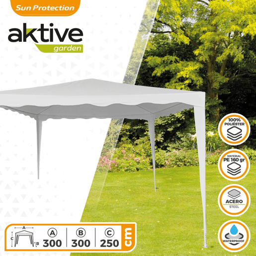 Pérgula cor branco para jardim poliéster Aktive Garden