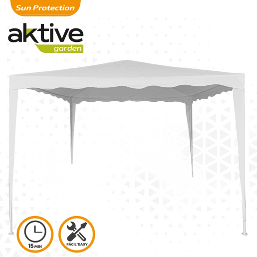 Pérgula cor branco para jardim poliéster Aktive Garden
