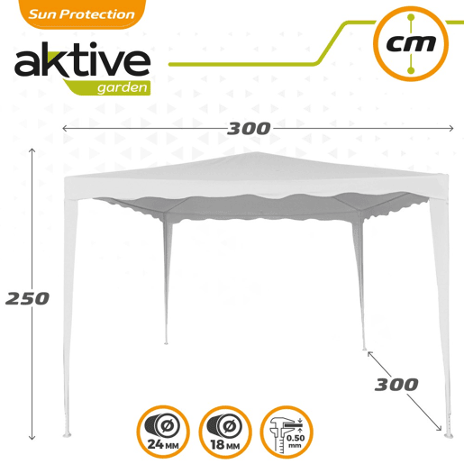 Pérgula cor branco para jardim poliéster Aktive Garden