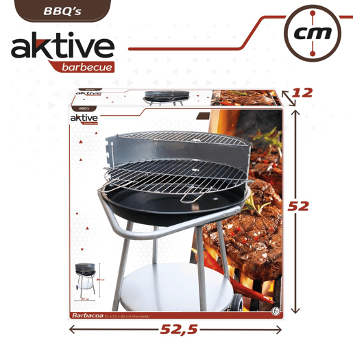 Churrasqueira redonda portátil 4 níveis Aktive