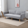 HOMCOM Sofá Cama de 2 Lugares com Encosto Ajustável em 3 Posições Apoio para os Braços Desmontável e Pés de Madeira Sofá Duplo Moderno para Sala de Estar Escritório 173x75x73cm Cinza