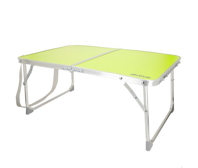 Aktive mesa camping plegable verde con asa 60x40x25 cm