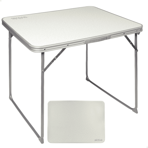 Mesa dobrável para campismo Aktive branco