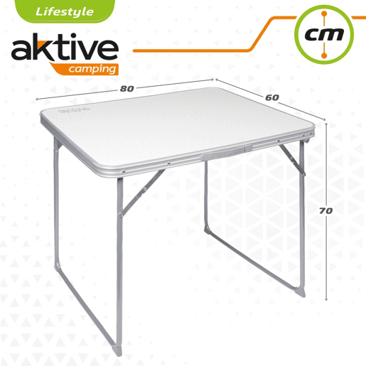 Mesa dobrável para campismo Aktive branco