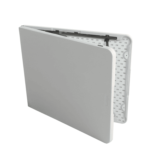 Mesa retangular dobrável efeito granito branco Lifetime 185x76x74 cm