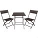 Conjunto mesa y sillas terraza plegable ratán Aktive Conjunto mesa y sillas terraza plegable ratán Aktive Multicolor