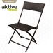 Conjunto mesa y sillas terraza plegable ratán Aktive Conjunto mesa y sillas terraza plegable ratán Aktive Multicolor
