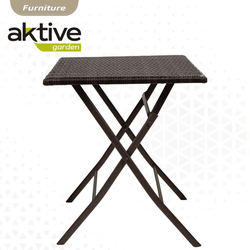 Conjunto de mesa e cadeiras de terraço dobrável de vime Aktive