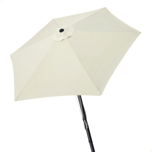 Guarda-sol de jardim hexagonal Ø270 cm com sistema de roldana dupla Aktive