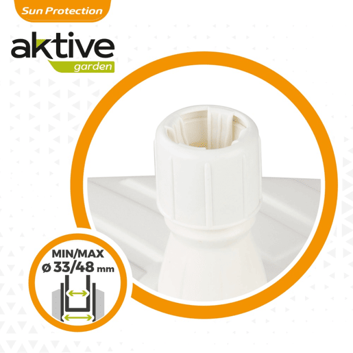 Base para guarda-sol quadrado branco 33-48 mm Aktive