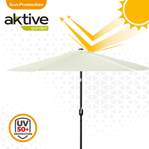 Guarda-chuva para terraço e jardim Ø270 cm com proteção UV50 Aktive