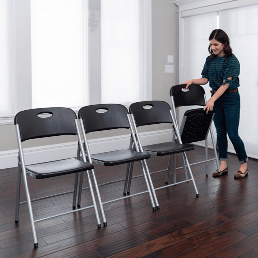 Silla plegable negra LIFETIME