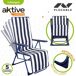 Tumbona plegable 5 posiciones rayas marineras Aktive Garden Tumbona plegable 5 posiciones rayas marineras Aktive Garden Azul