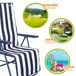 Tumbona plegable 5 posiciones rayas marineras Aktive Garden Tumbona plegable 5 posiciones rayas marineras Aktive Garden Azul