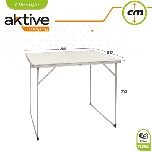 Mesa dobrável para camping Aktive