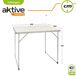 Mesa plegable de camping Aktive Mesa plegable de camping Aktive Blanco
