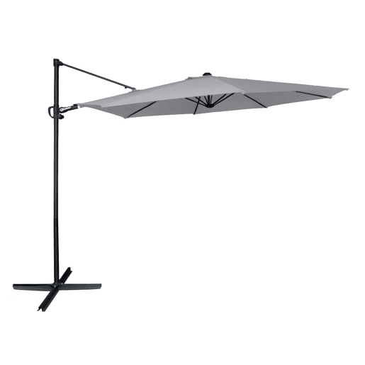 Guarda-sol octogonal Ø300 cm estrutura aluminio e cor cinza Aktive Garden