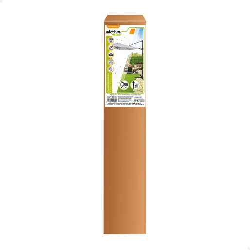 Guarda-sol octogonal Ø300 cm estrutura aluminio e cor cinza Aktive Garden