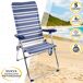 Silla playa plegable alta 5 posiciones Aktive Silla playa plegable alta 5 posiciones Aktive Azul