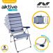 Silla playa plegable alta 5 posiciones Aktive Silla playa plegable alta 5 posiciones Aktive Azul