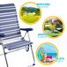 Silla playa plegable alta 5 posiciones Aktive Silla playa plegable alta 5 posiciones Aktive Azul