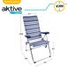 Silla playa plegable alta 5 posiciones Aktive Silla playa plegable alta 5 posiciones Aktive Azul