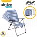 Silla plegable playa alta 5 posiciones Aktive Silla plegable playa alta 5 posiciones Aktive Azul