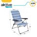 Silla plegable playa alta 5 posiciones Aktive Silla plegable playa alta 5 posiciones Aktive Azul