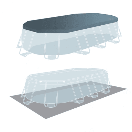 Piscina oval amovível com estrutura prismática intex 503x274x122 cm com purificador