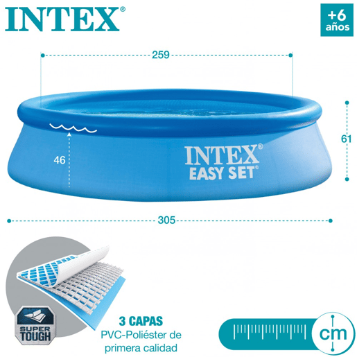 Piscina insuflável INTEX Easy Set com sistema de filtragem