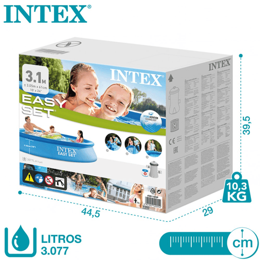 Piscina insuflável INTEX Easy Set com sistema de filtragem