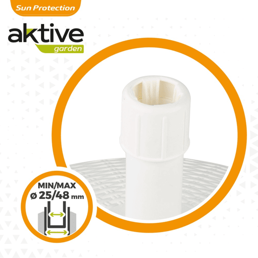 Base para guarda-sol circular branco 25-48 mm Aktive
