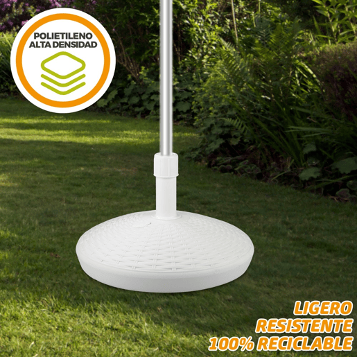 Base para guarda-sol circular branco 25-48 mm Aktive