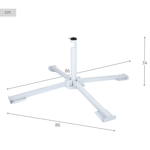 Suporte de guarda-chuva dobrável 2532 mm Aktive Jardim